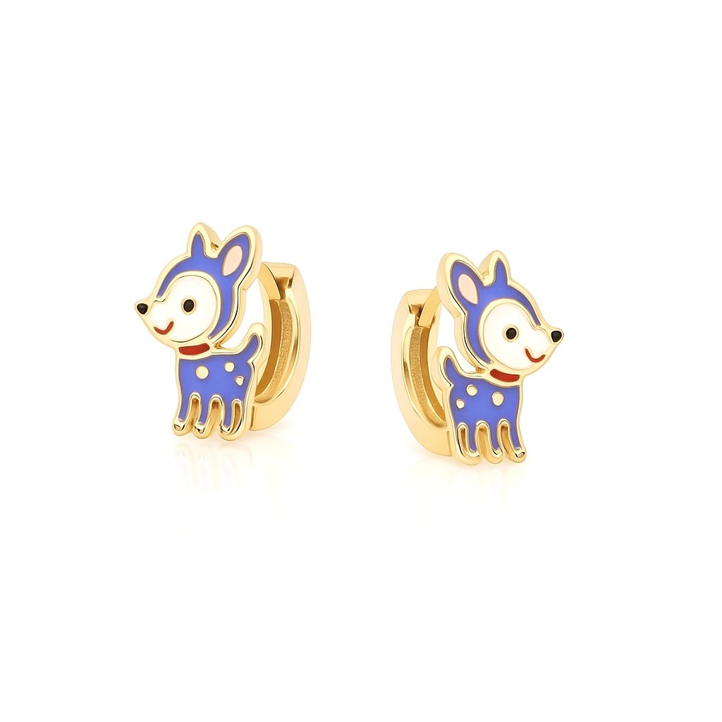 Sidabriniai paauksuoti auskarai Stirniukai