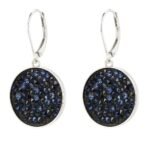 Sidabriniai auskarai su Swarovski kristalais