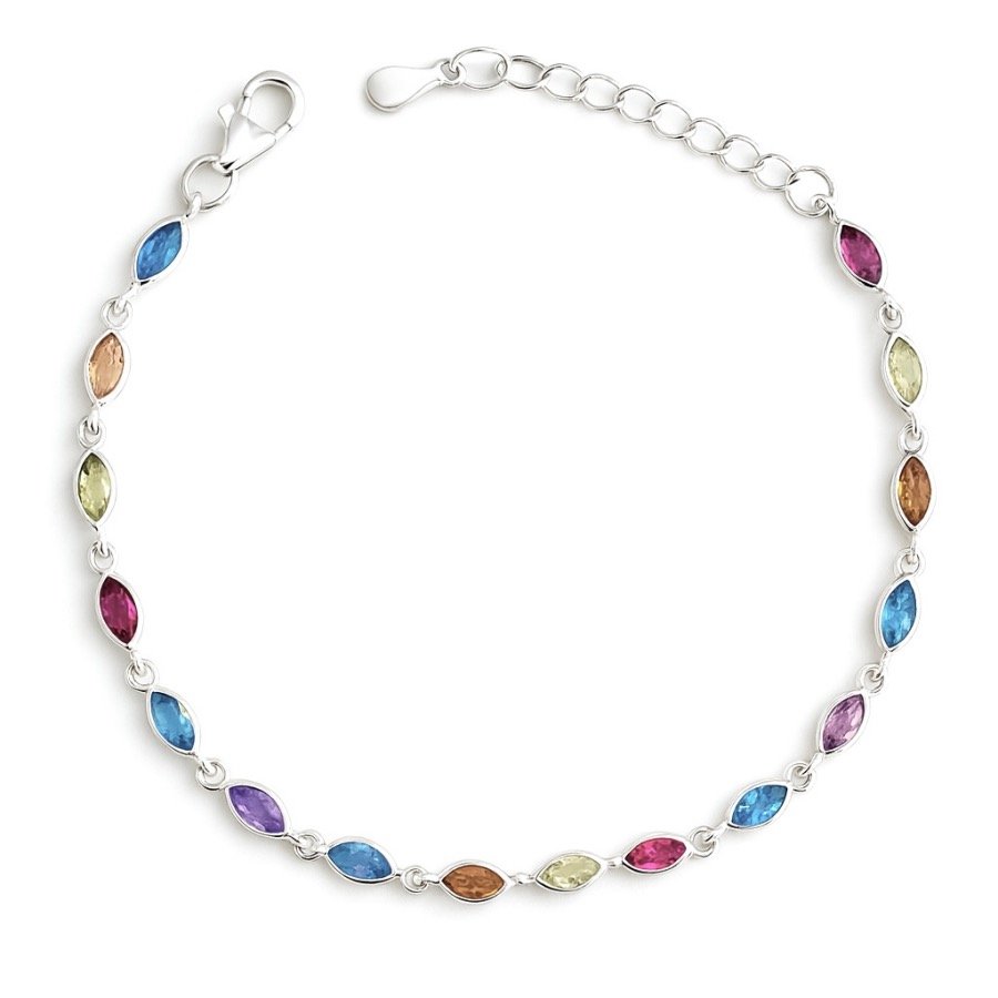 Sidabrinė spalvota apyrankė