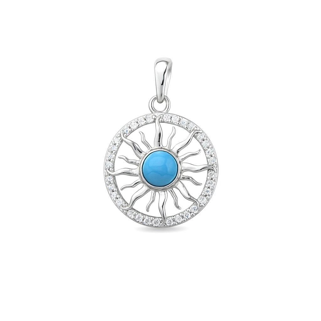 Sidabrinis pakabukas Saulė