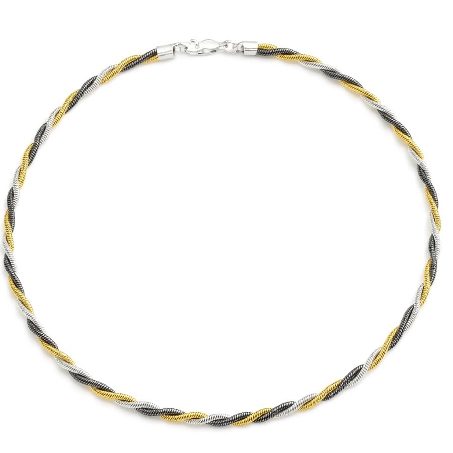 Sidabrinė trijų spalvų grandinėlė