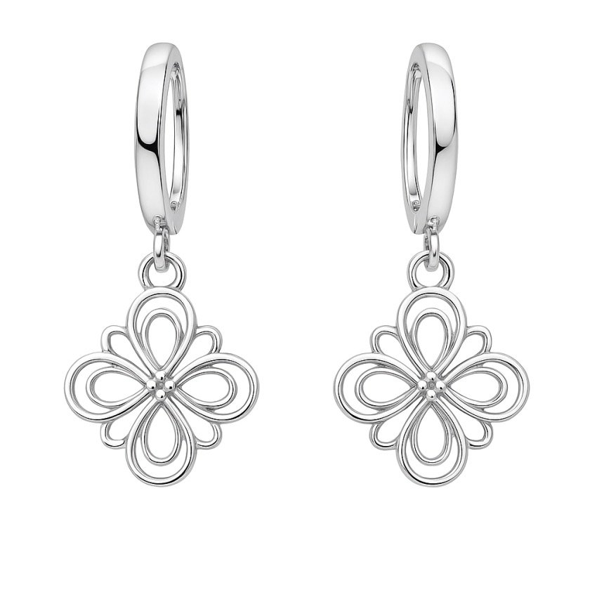 Sidabriniai auskarai Dobilai