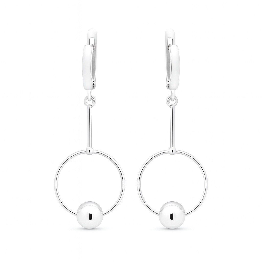 Sidabriniai auskarai su Burbuliuku