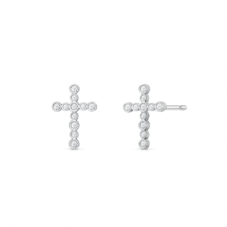 Sidabriniai auskarai Kryželiai