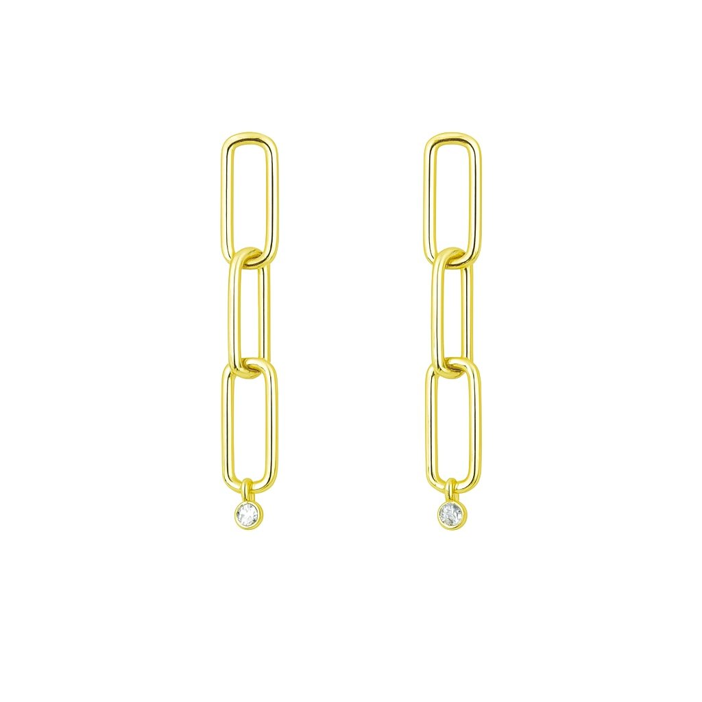 Sidabriniai paauksuoti auskarai