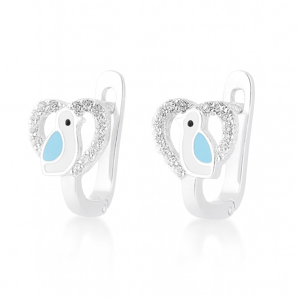 Sidabriniai auskarai Paukštukai