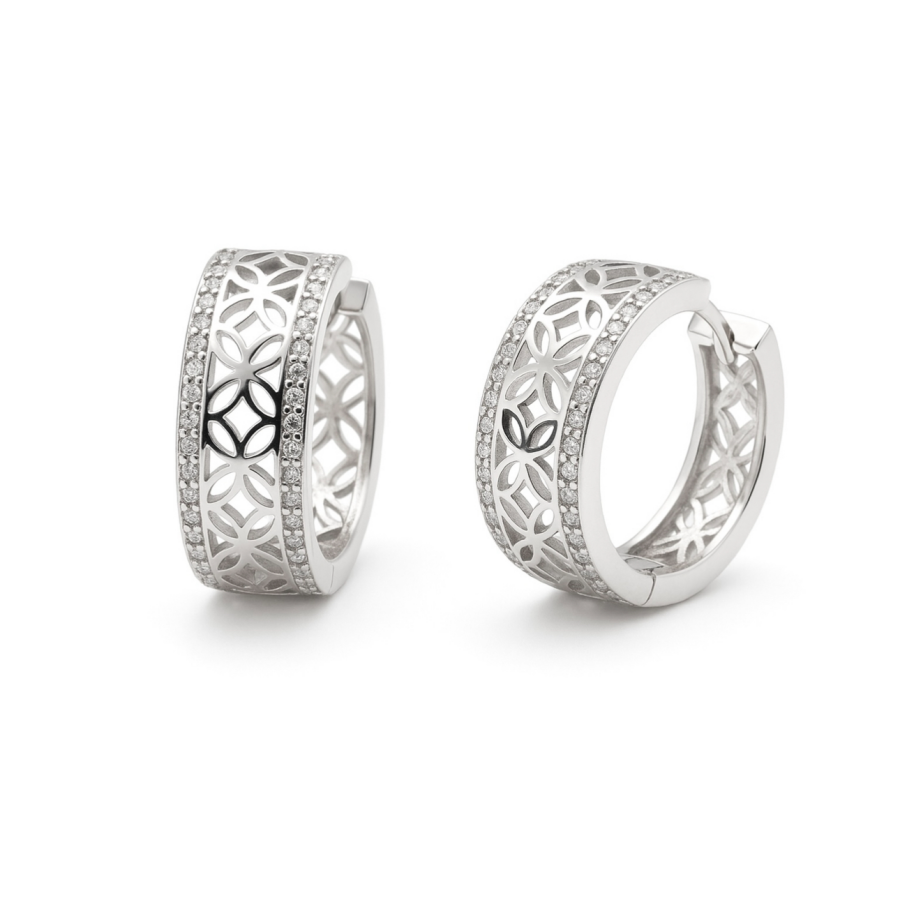 Sidabriniai auskarai su Cirkoniu