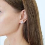 Sidabriniai auskarai Dobilai