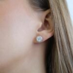 Sidabriniai auskarai su cirkoniu