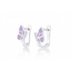 Sidabriniai auskarai drugeliai