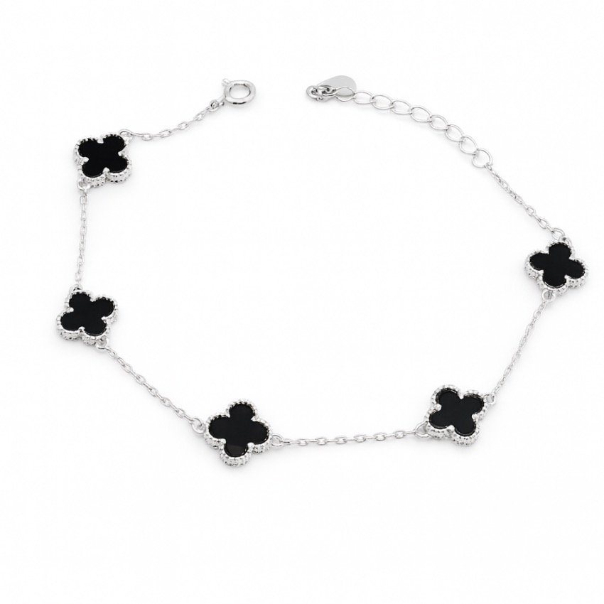 Sidabrinė apyrankė su Dobilais