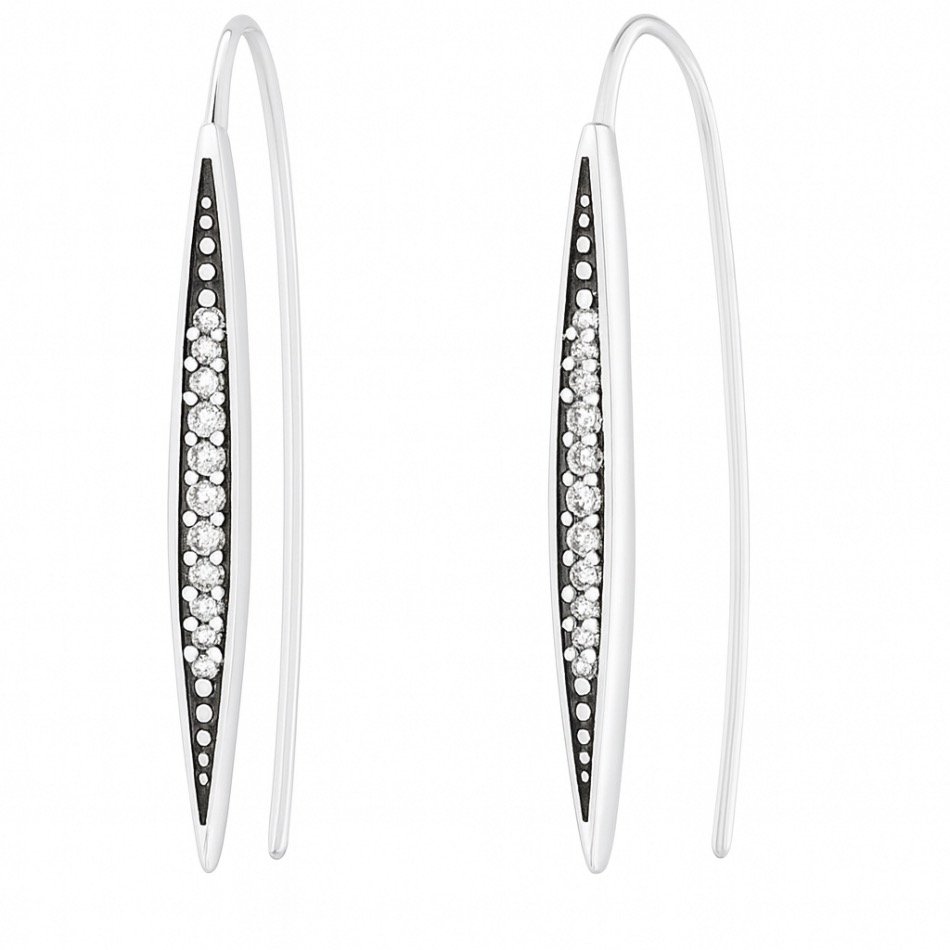 Sidabriniai auskarai su Cirkoniu