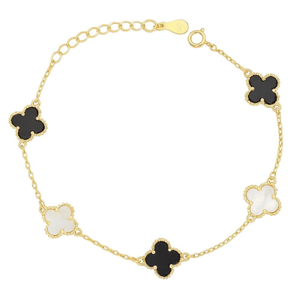 Sidabrinė paauksuota apyrankė su Dobiliukais