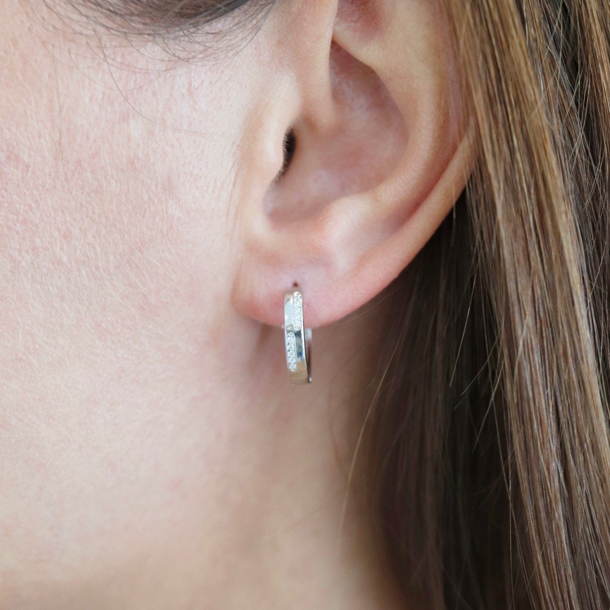 Sidabriniai auskarai su Cirkoniu