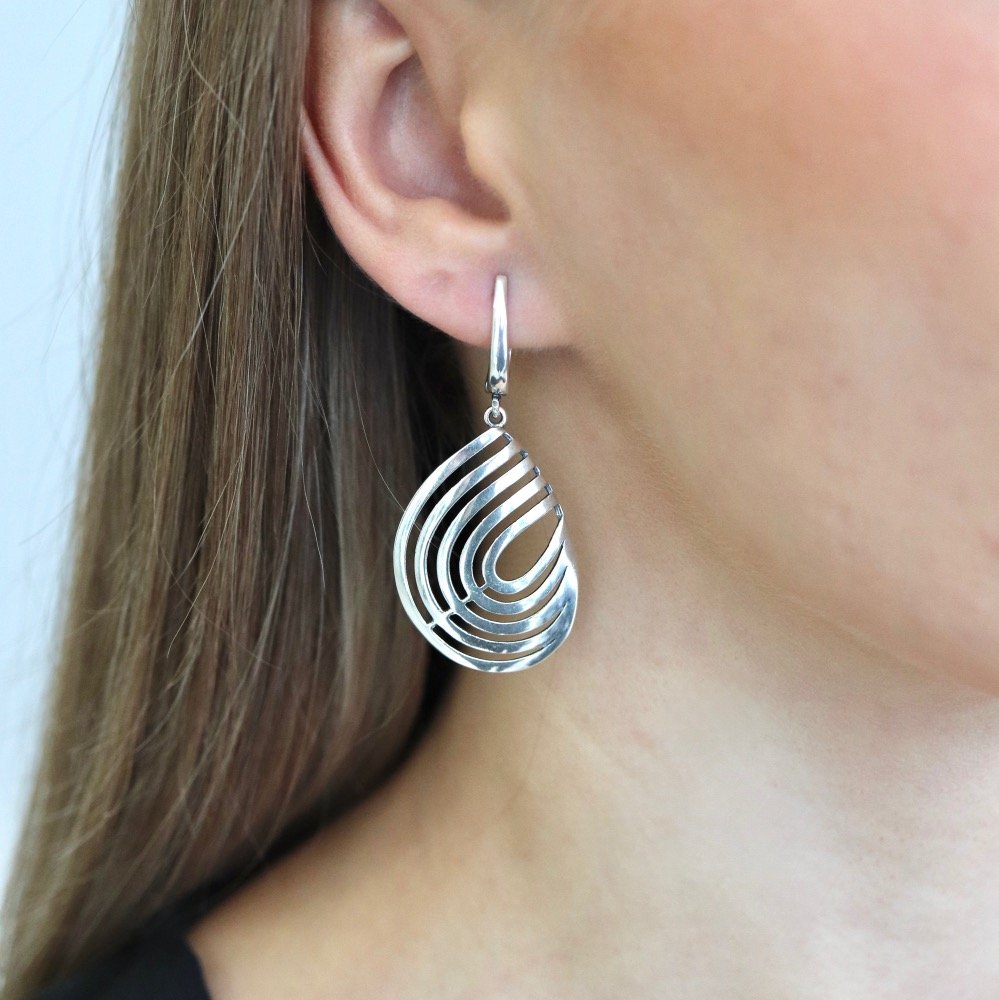 Sidabriniai masyvus auskarai