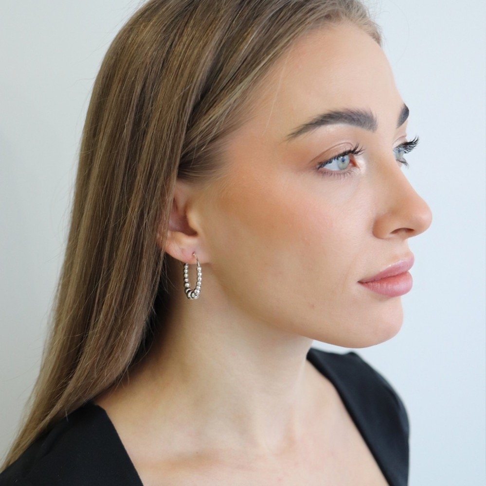 Sidabriniai auskarai Burbuliukai