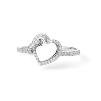 Sidabrinis žiedas Širdelė