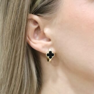 Sidabriniai paauksuoti auskari Dobilai