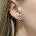 Sidabriniai auskarai Gėlės