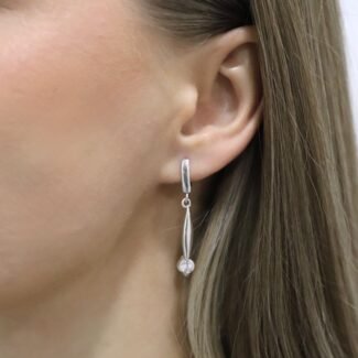 Sidabriniai auskarai su Cirkoniu