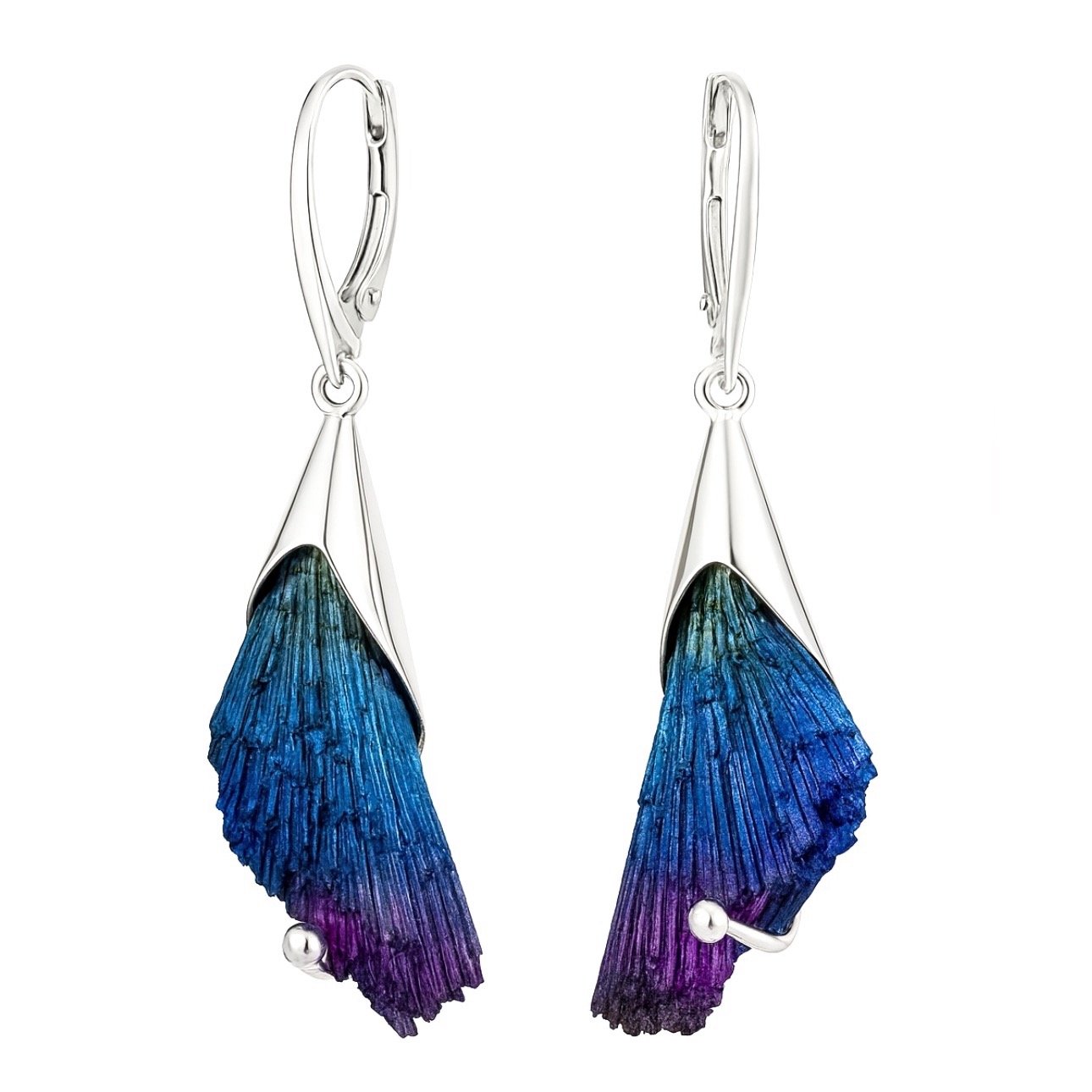 Sidabriniai auskarai su Piritu