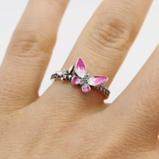 Sidabrinis žiedas Drugelis