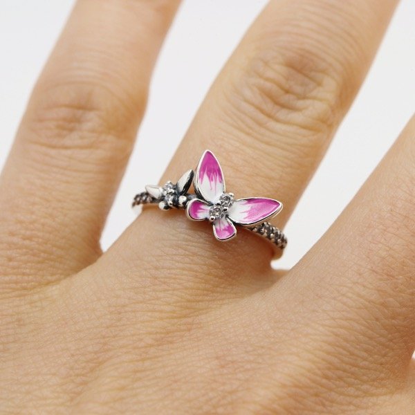 Sidabrinis žiedas Drugelis