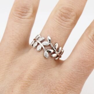 Sidabrinis žiedas Lapeliai