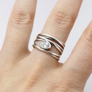 Sidabrinis žiedas su Cirkoniu