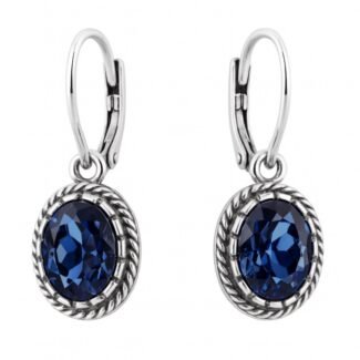 Sidabriniai auskarai su Swarovski kristalais