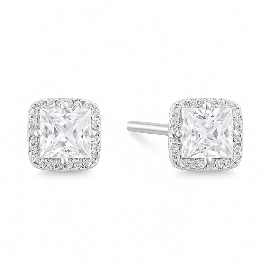 Sidabriniai auskarai su Cirkoniu