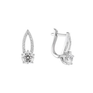 Sidabriniai auskarai su Cirkoniu