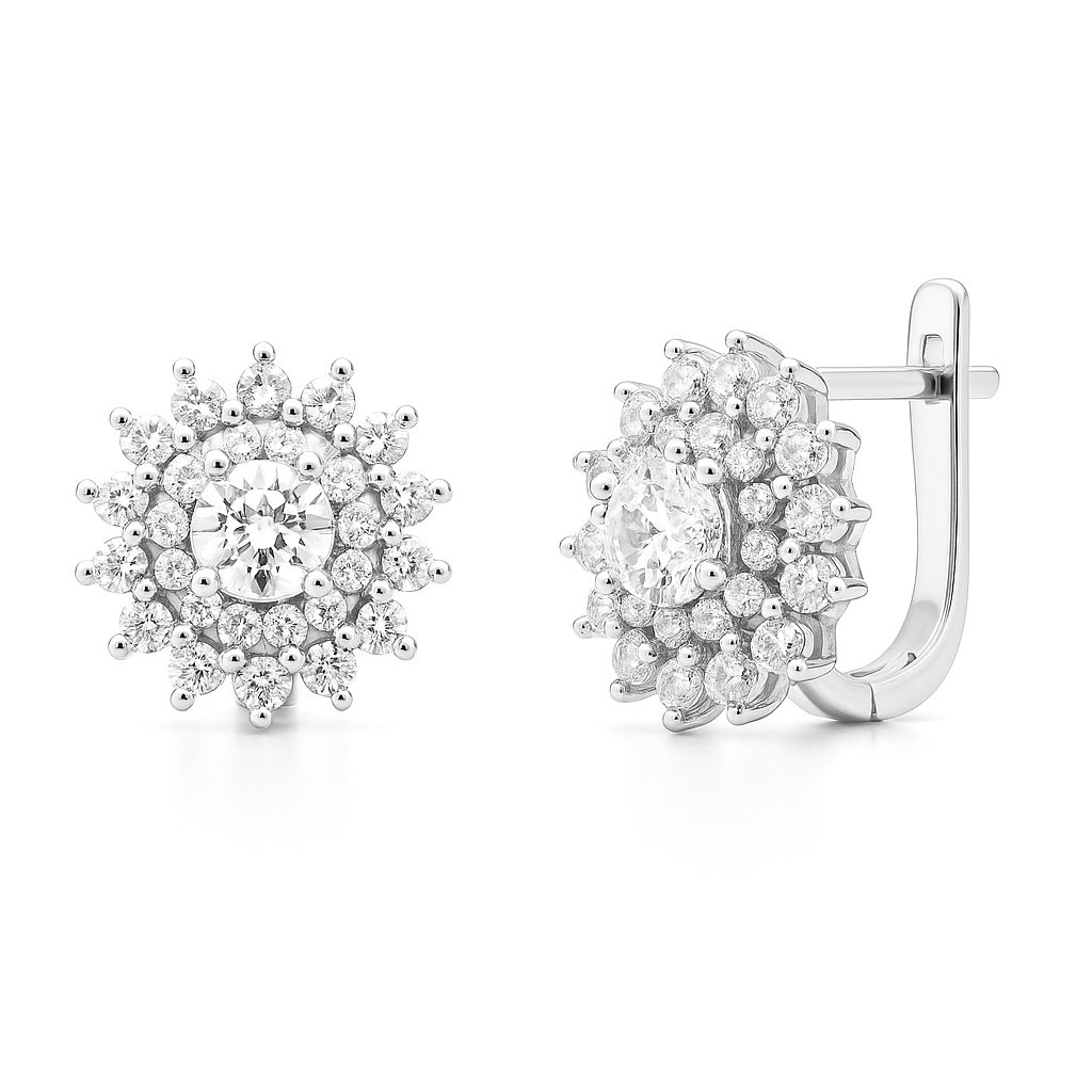 Sidabriniai auskarai su Cirkoniu