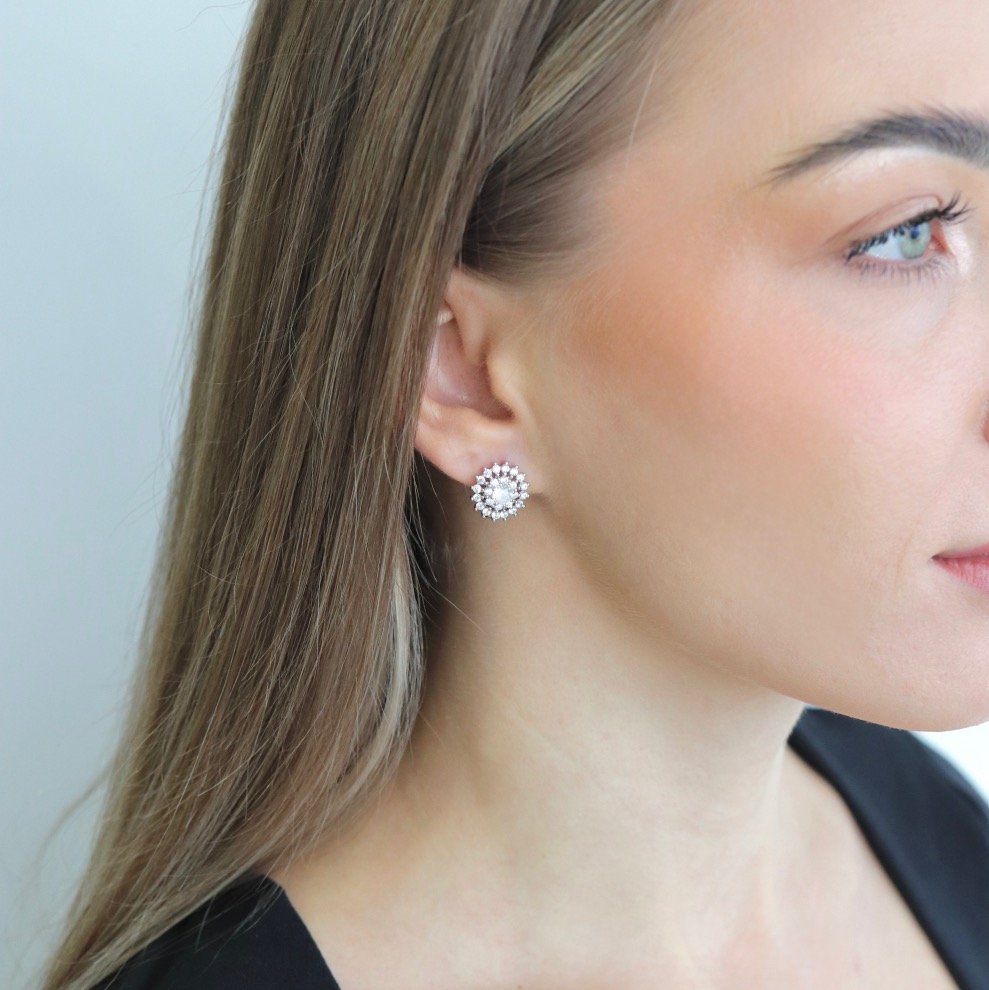 Sidabriniai auskarai su Cirkoniu