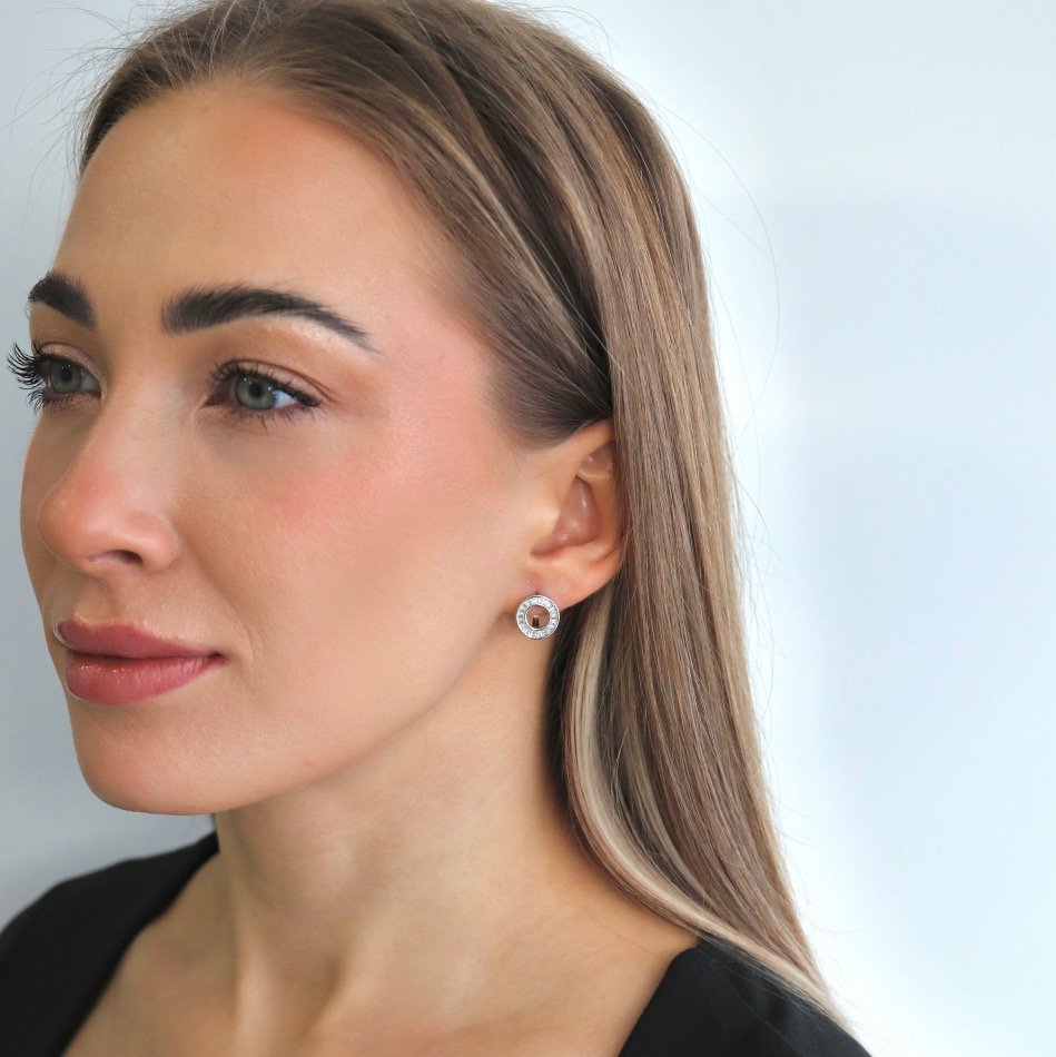 Sidabriniai auskarai su Cirkoniu