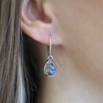 Sidabriniai auskarai su Swarovski kristalais