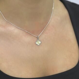 Sidabrinis paauksuotas pakabukas Dobilas