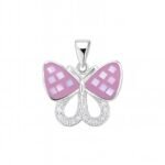 Sidabrinis pakabukas Drugelis