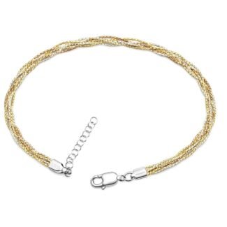 Sidabrinė paauksuota apyrankė