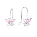 Vaikiški sidabriniai auskarai su  drugeliais