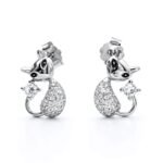 Vaikiški sidabriniai auskarai  kačiukai