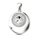 Sidabrinis pakabukas su swarovski kristalais