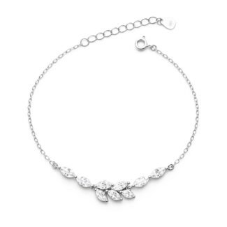 Sidabrinė paauksuota apyrankė su cirkoniu