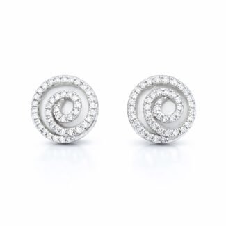 Sidabriniai auskarai su cirkoniu