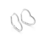 Sidabriniai auskarai širdelės