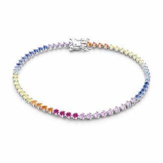 Sidabrinė spalvota apyrankė su cirkoniu