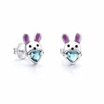 Sidabriniai vaikiški auskarai zuikučiai