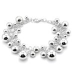 Sidabrinė masyvi apyrankė su burbulais