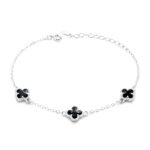 Sidabrinė apyrankė su dobiliukais