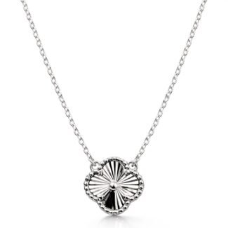 Sidabrinė grandinėlė su dobilu